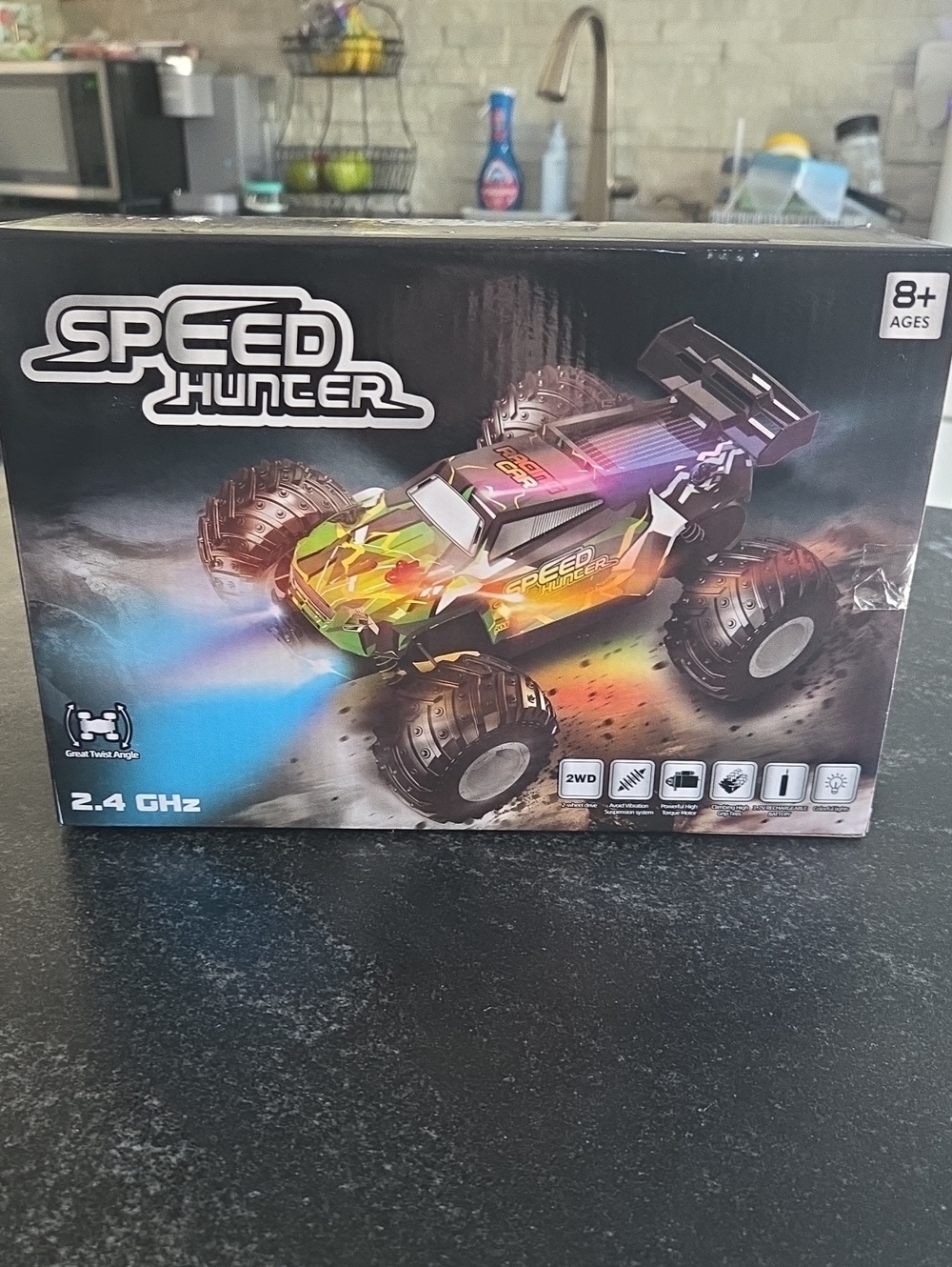 RC Monster Truck - Green & Purple Camouflage